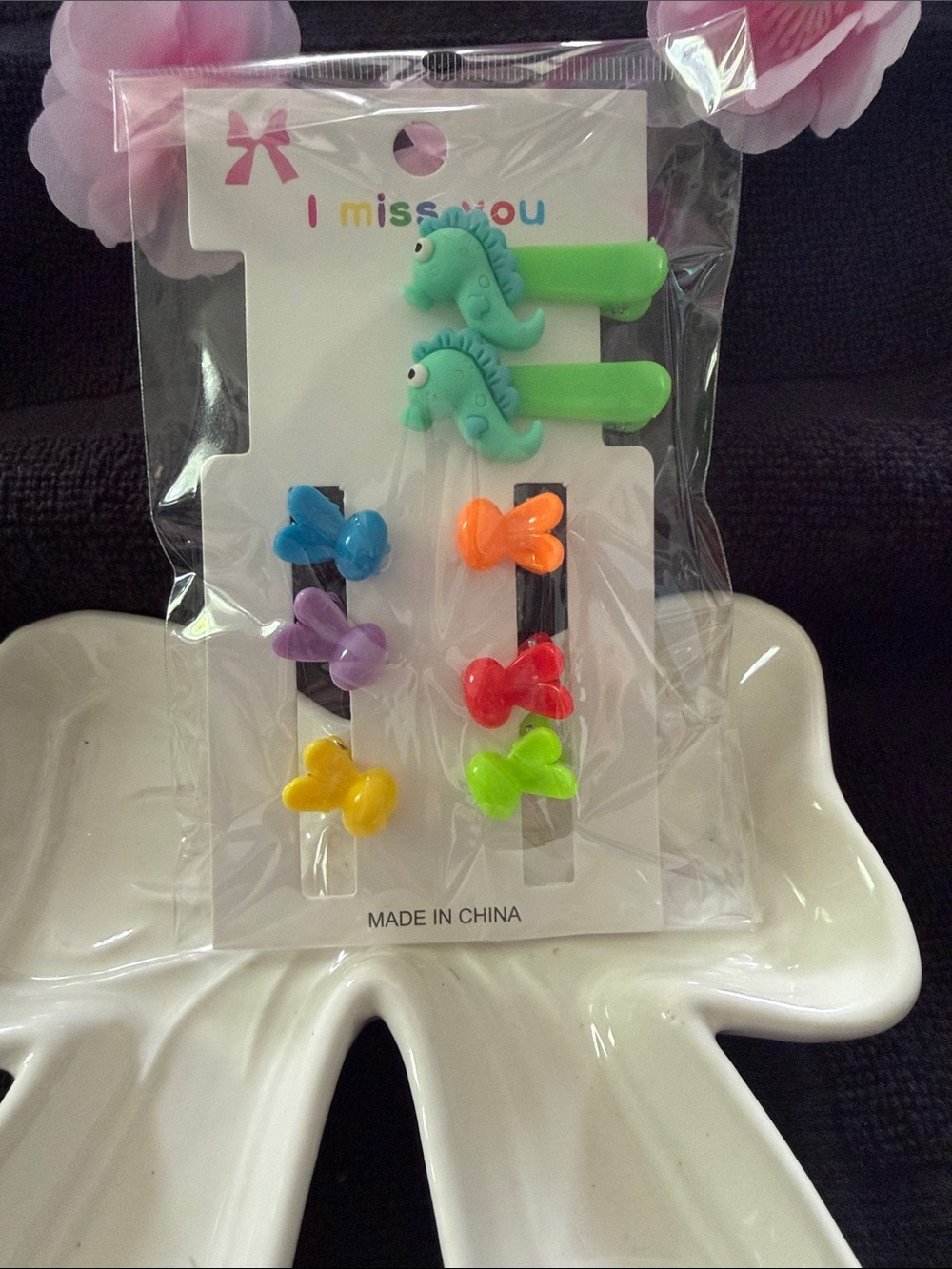 Kids Seahorse & Butterfly Hair Clips - Multicolor